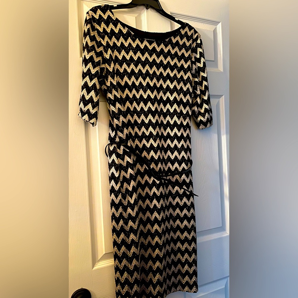 Black and gold dress